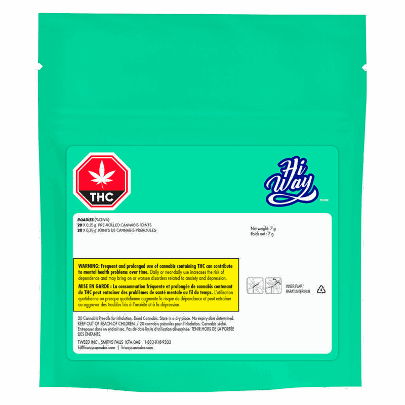 Hiway – Roadies Sativa Pre-Rolled Cannabis Joints